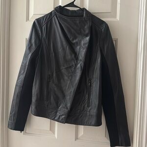 Trouvé Leather Jacket Black Size Large